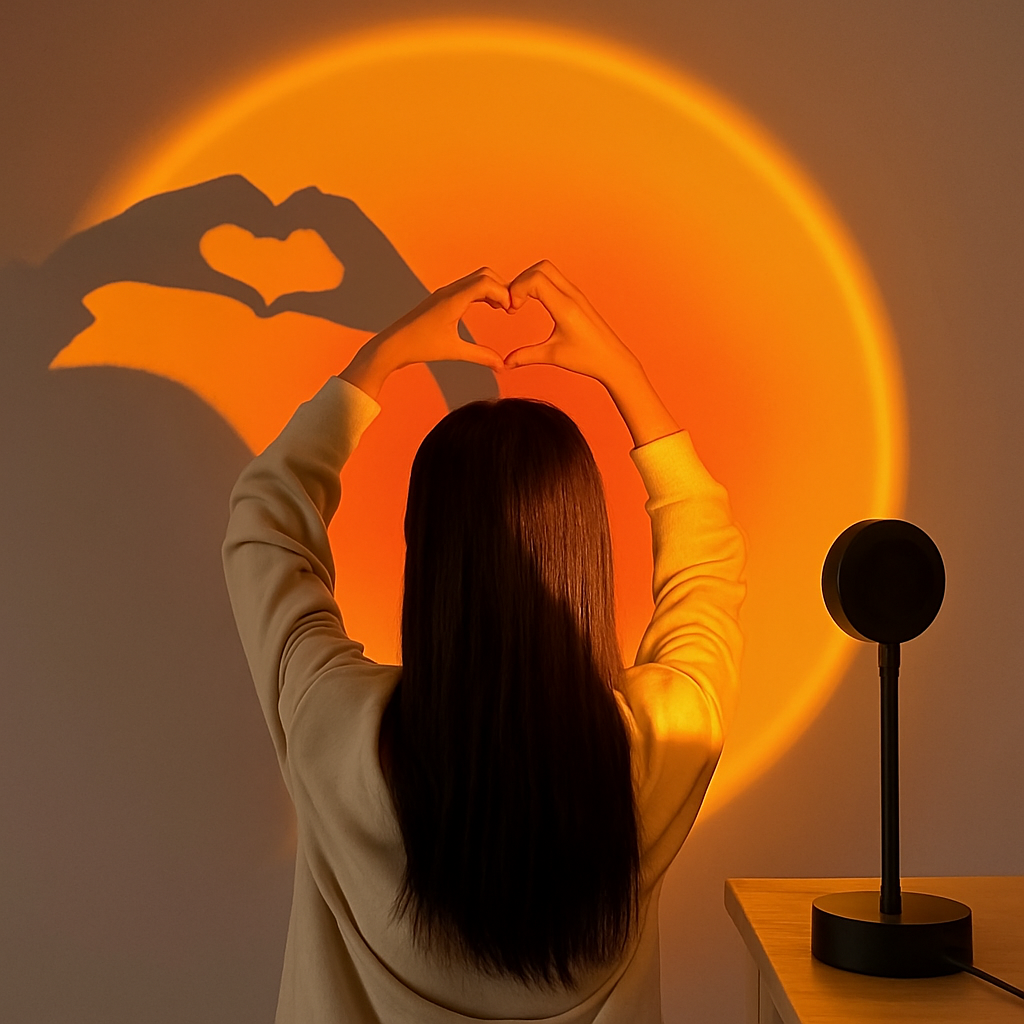 LED Sunset Lamp Projector – 16 Colors with Remote | Mood & Photography Lighting